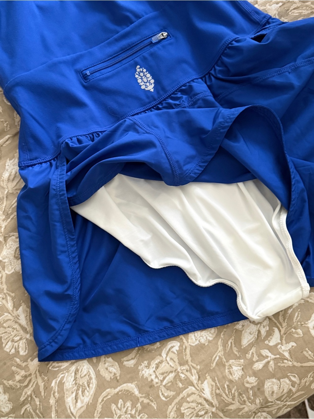 FP Movement Righteous Runsiw Royal Blue Crossback Skort One-Piece - Picture 5 of 6